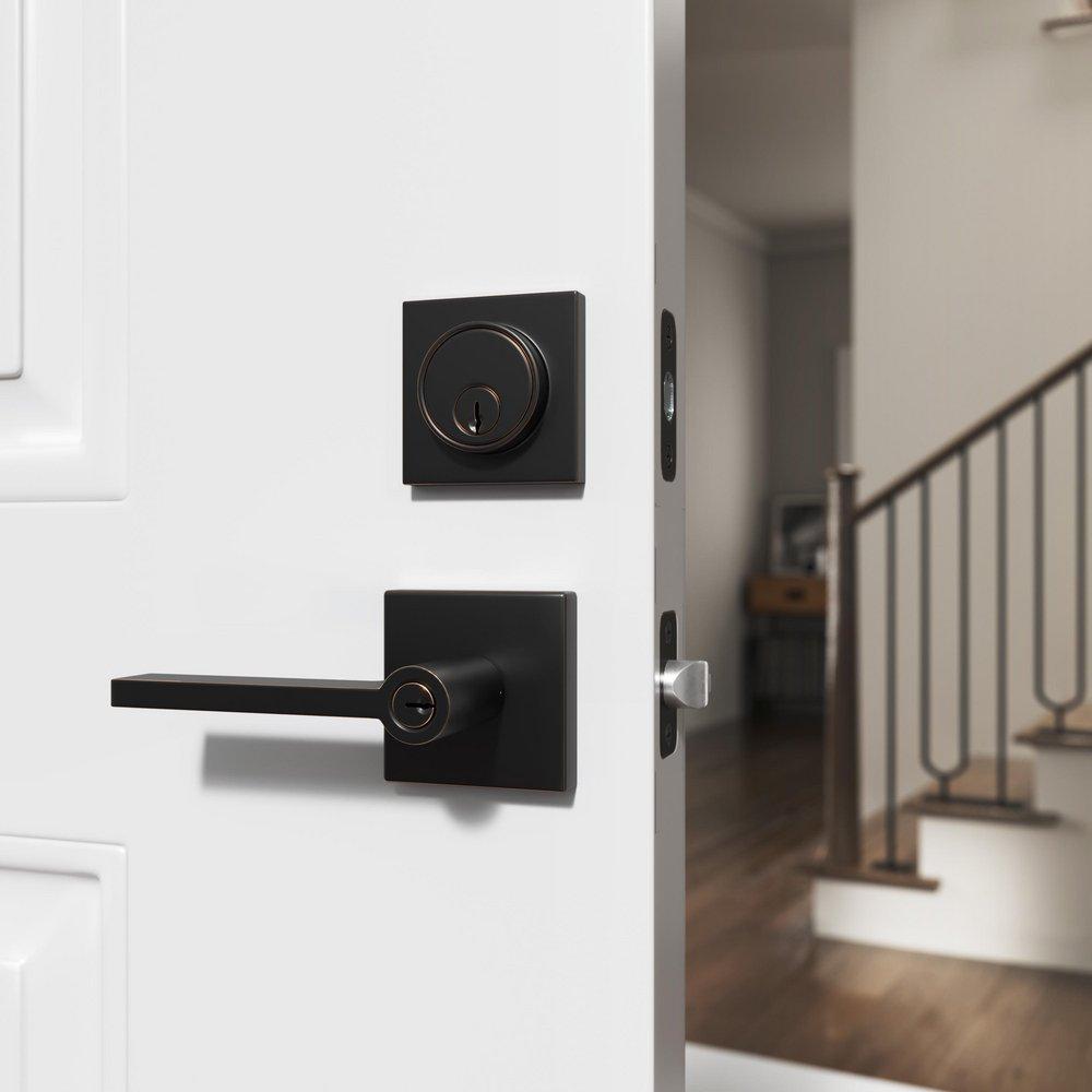 Westcraft Oil Rubbed Bronze Premier Flat Bar Lever Entrance Door Lock 