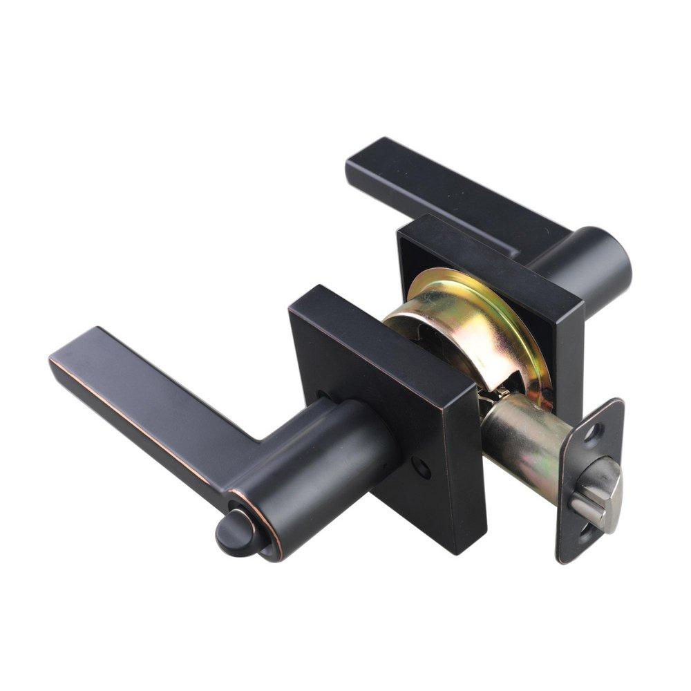 Oil Rubbed Bronze Premier Flat Bar Lever Entrance Door Lock 