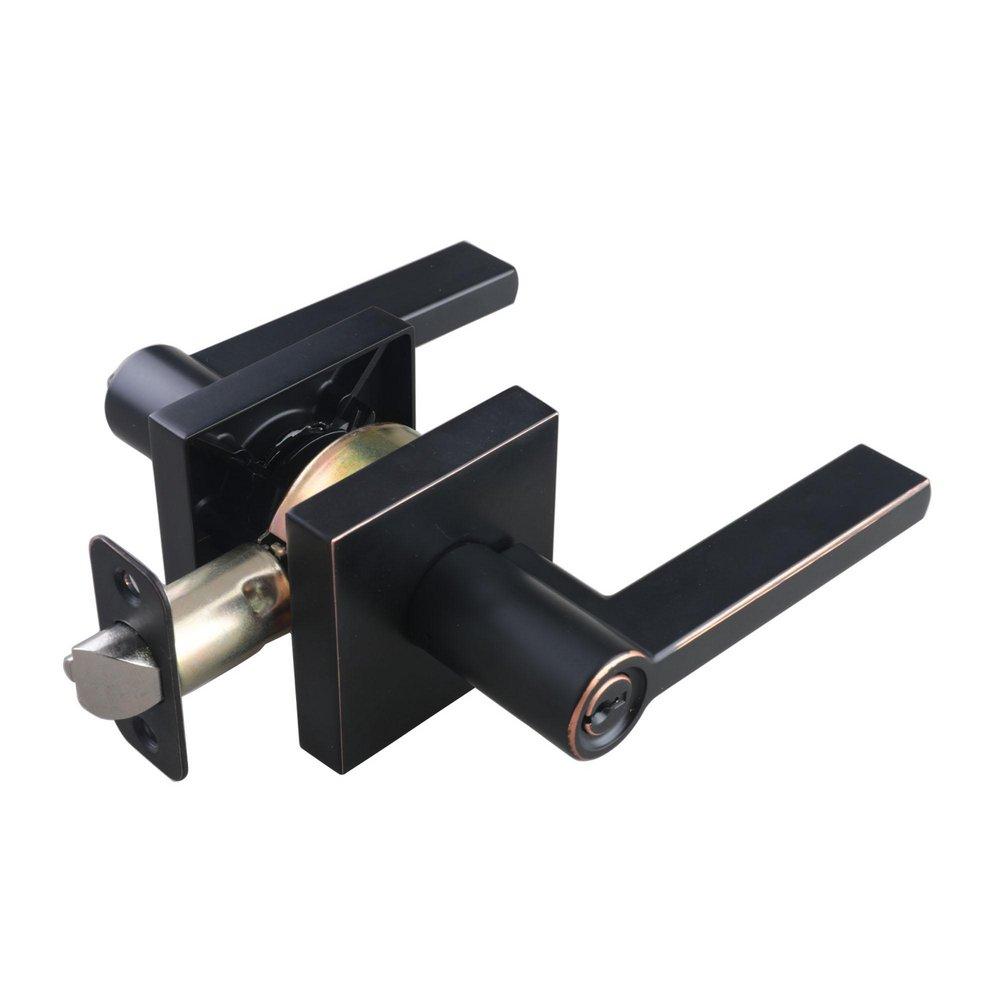 Oil Rubbed Bronze Premier Flat Bar Lever Entrance Door Lock 