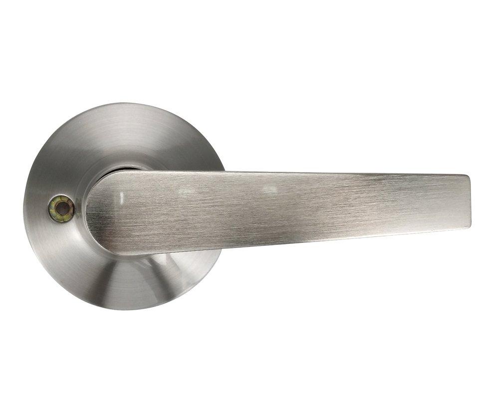 Satin Nickel Straight Lever Dummy Door Lock 