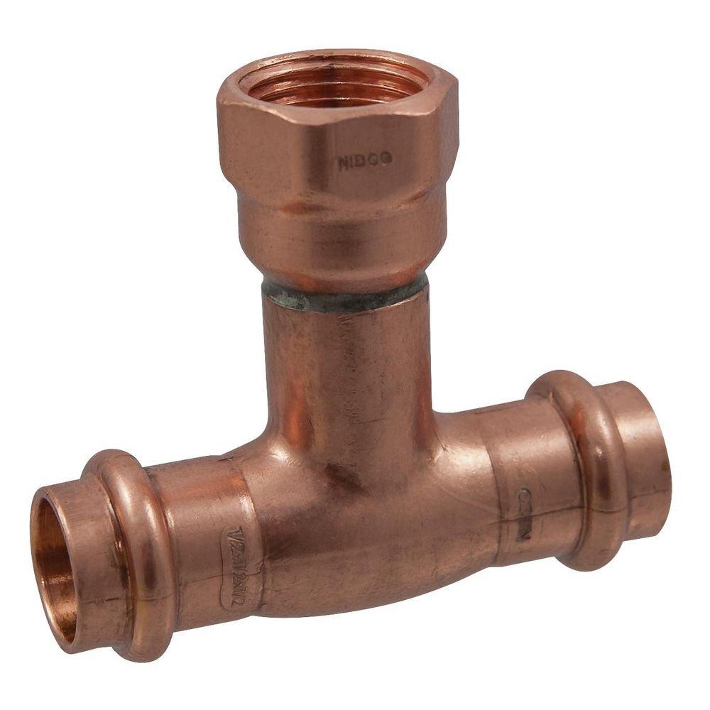 3/4 in. Copper Press Female Tee 