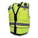 Size M Polyester Reusable Heavy Duty Surveyor Safety Tether Vest in Hi-Viz Green