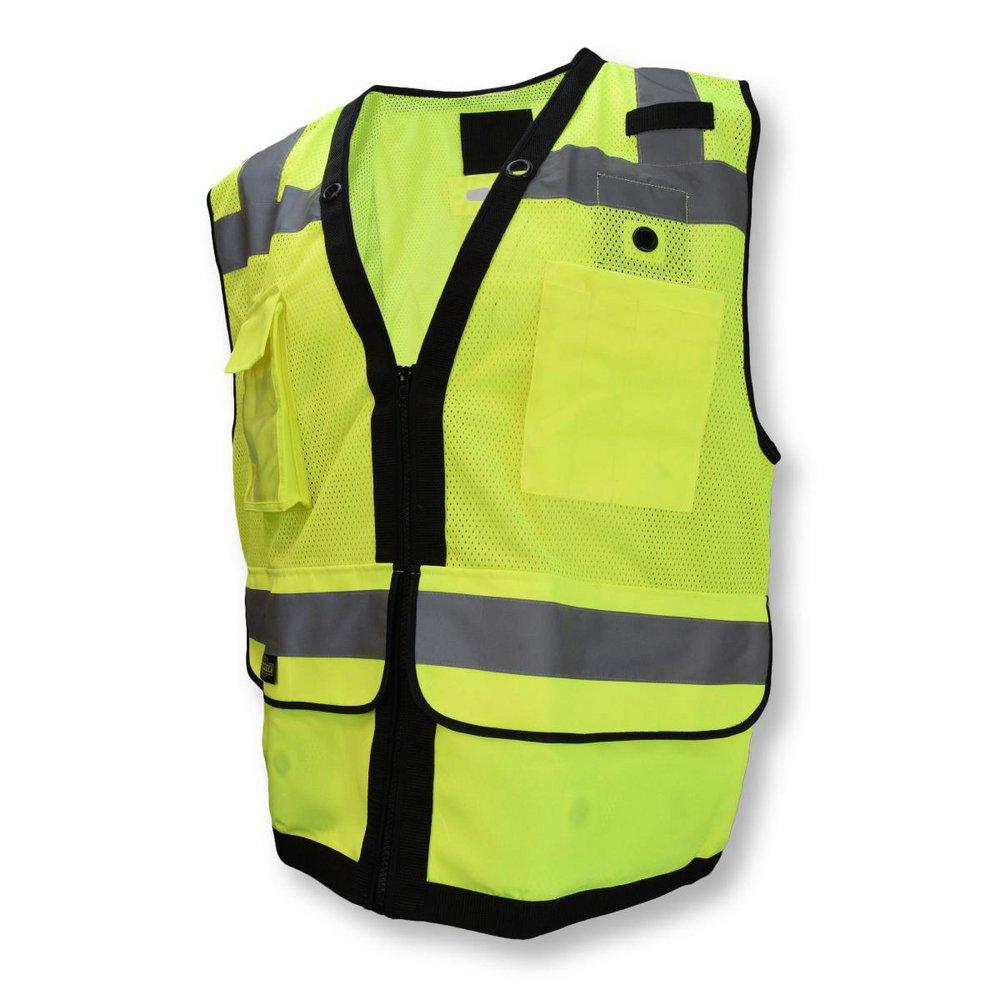 Radians Hi-Viz Green Size 5X Polyester Reusable Heavy Duty Surveyor Safety Tether Vest 