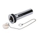 Dearborn Polished Chrome 1-1/4 in. Brass Overflow Plug in Polished Chrome 