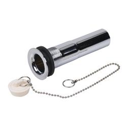 1-1/4 x 5 in. Brass Overflow Plug in Polished Chrome