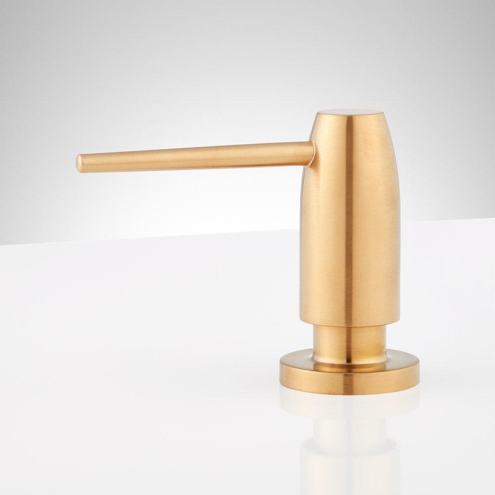 Signature Hardware Brushed Gold Soap or Lotion Dispenser 