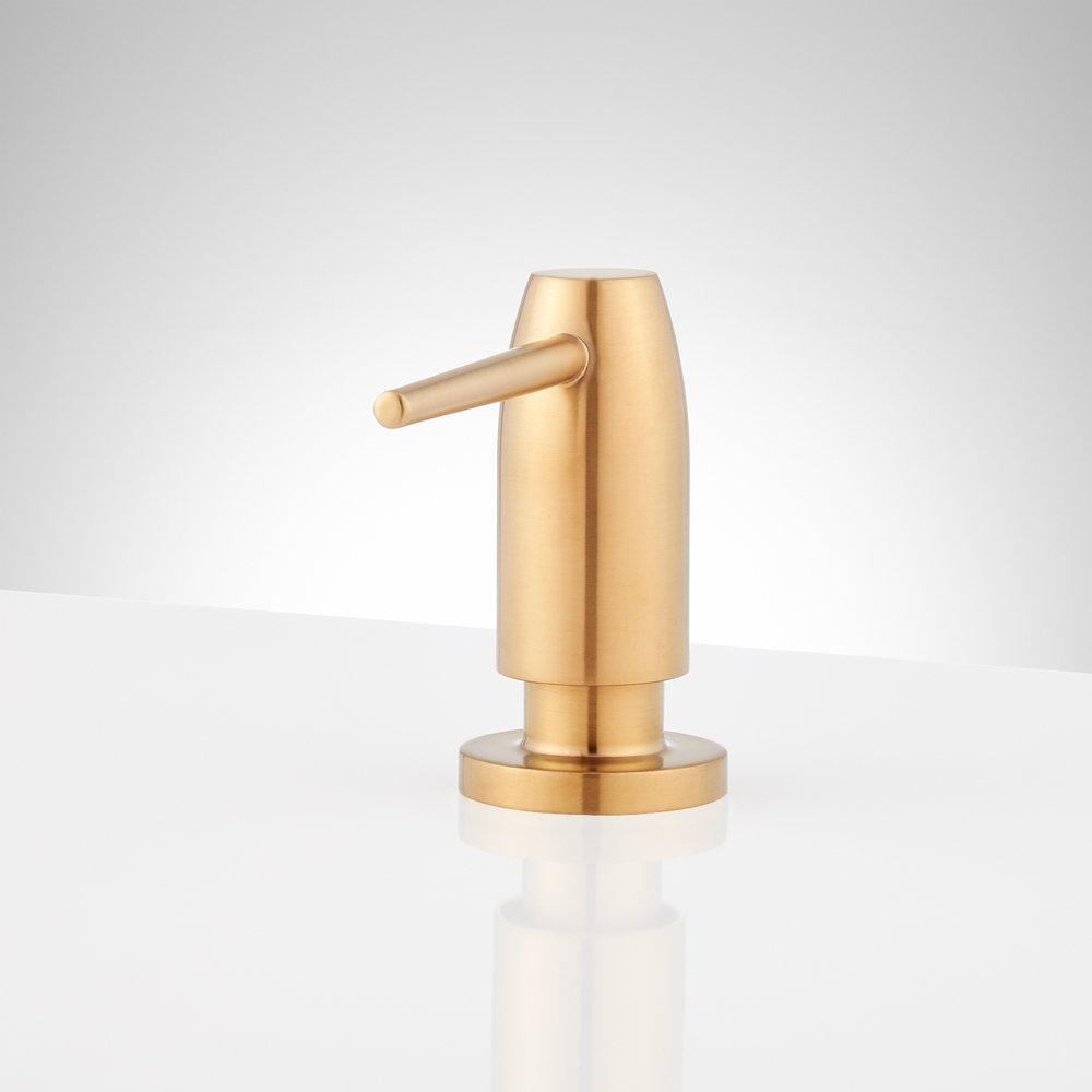 Signature Hardware Brushed Gold Soap or Lotion Dispenser 