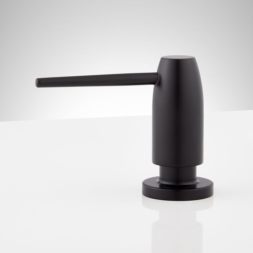 Signature Hardware Matte Black Soap or Lotion Dispenser 
