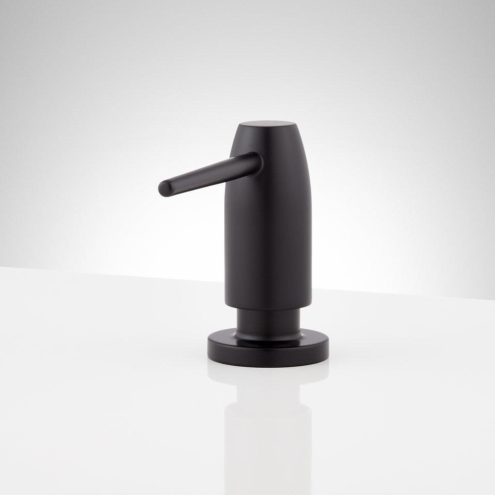 Signature Hardware Matte Black Soap or Lotion Dispenser 