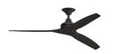 60 in. 3-Blade Indoor or Outdoor Ceiling Fan in Dark Walnut