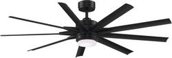 64 in. 9-Blade Indoor or Outdoor Ceiling Fan in Black