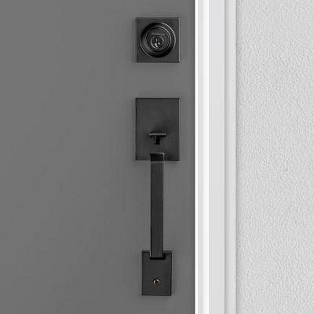 Kwikset Matte Black Grip Deadbolt in Matte Black 