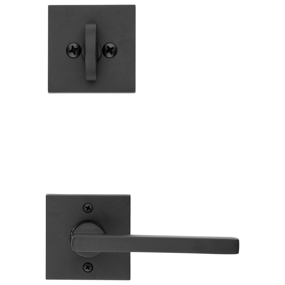 Baldwin Satin Black Right Handed Square SmartKey&reg; Single Cylinder Deadbolt Handle Set 