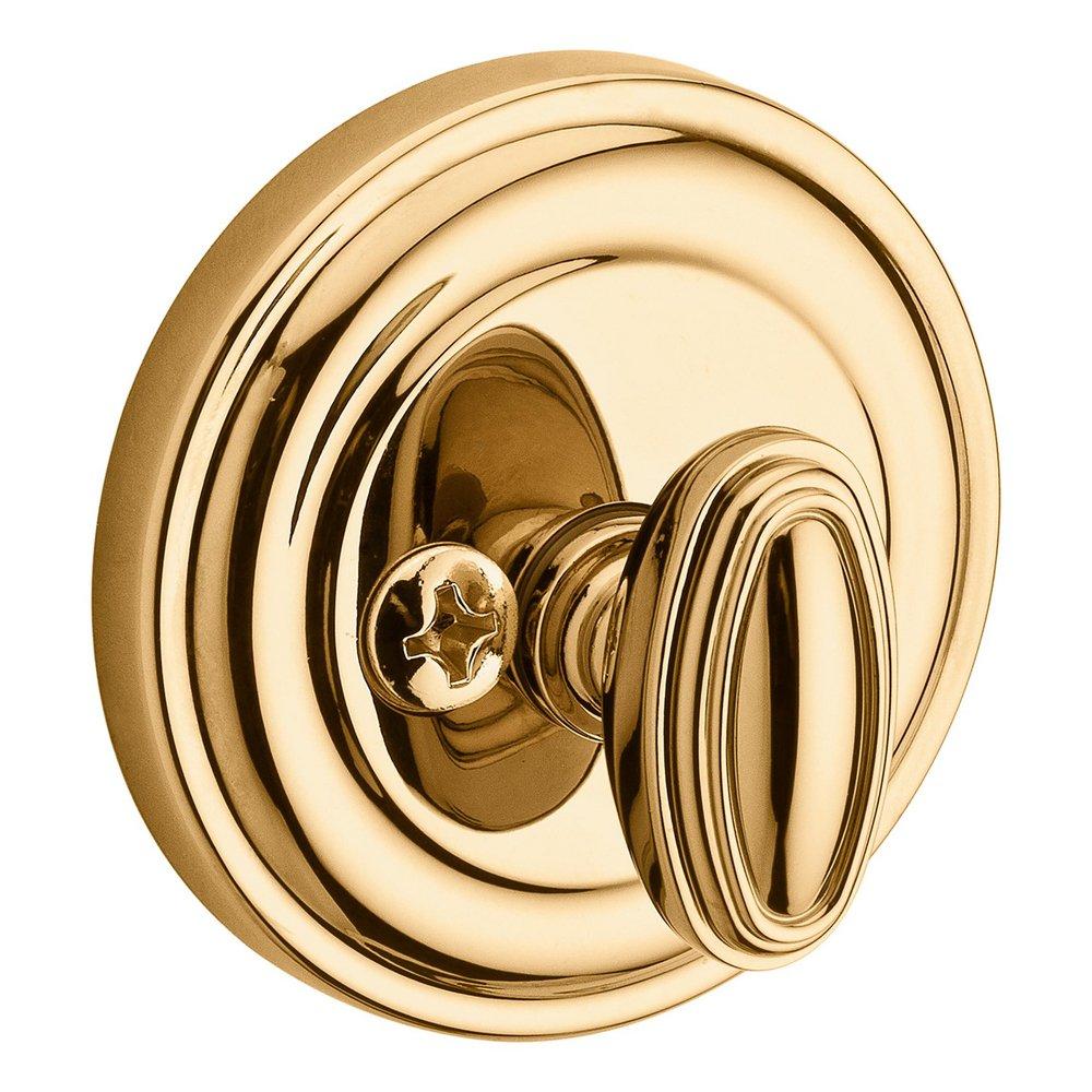 Baldwin Polished Brass Round Single Cylinder Standard C Keyway Deadbolt 