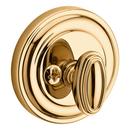 Baldwin Polished Brass Round Single Cylinder Standard C Keyway Deadbolt 