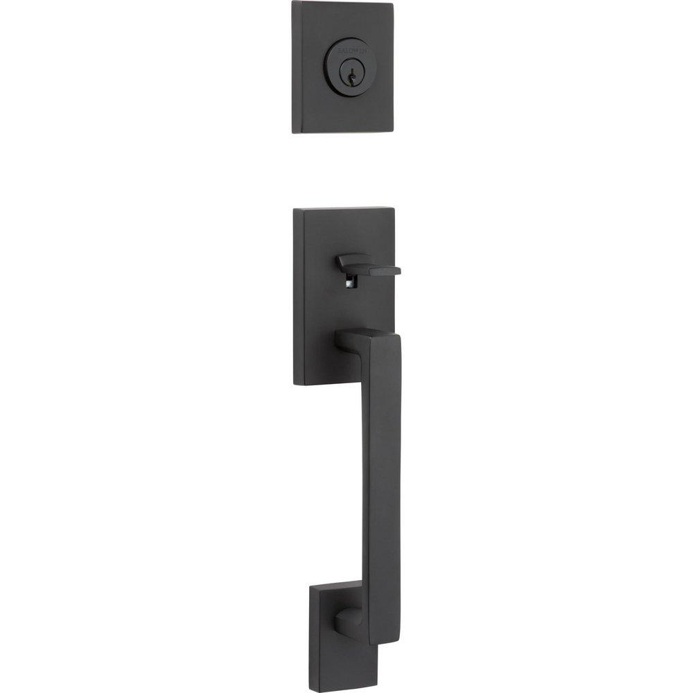 Baldwin Satin Black Right Handed Single Cylinder Keyway Deadbolt Handle Set 
