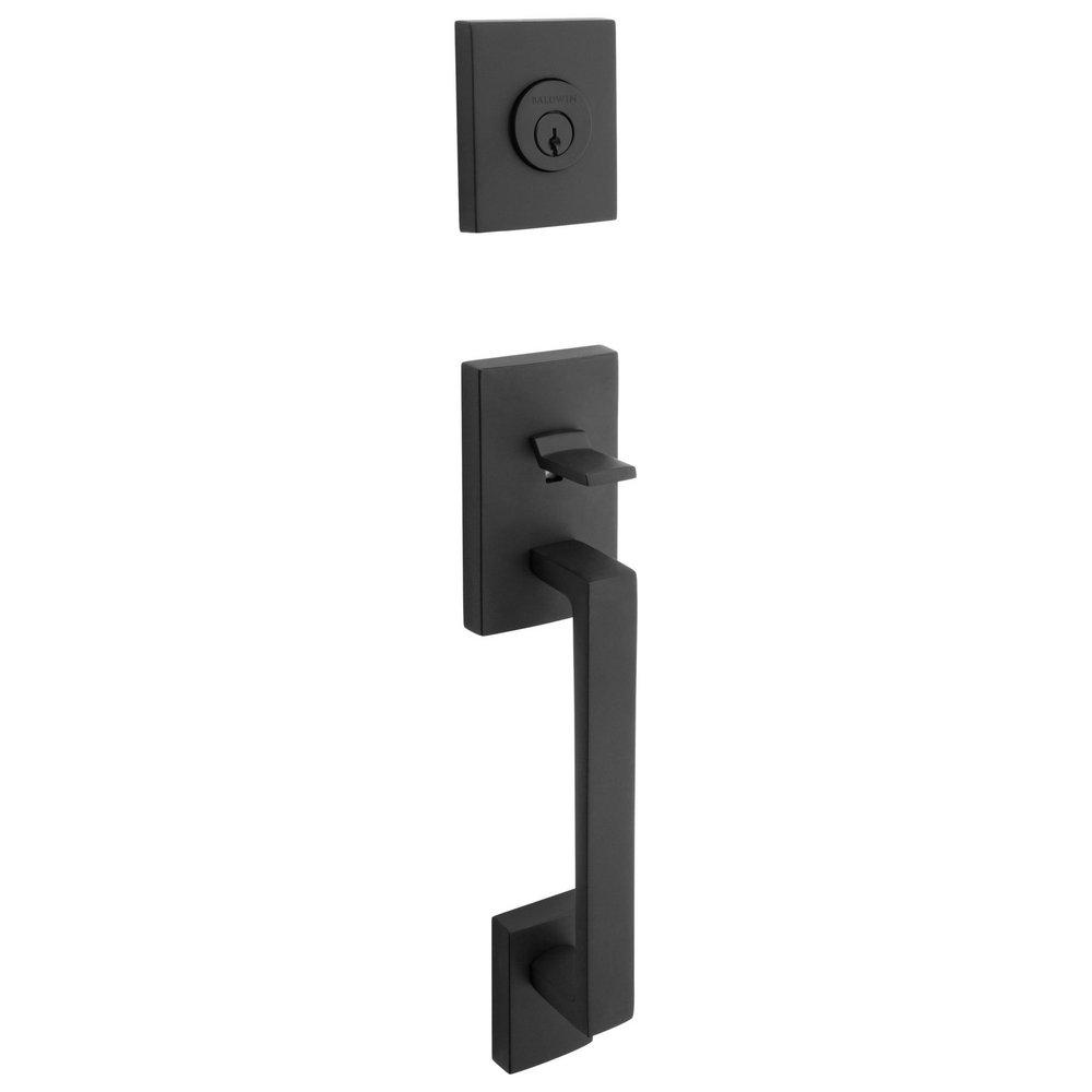 Baldwin Satin Black Right Handed Single Cylinder Keyway Deadbolt Handle Set 