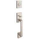 Right Handed Square Single Cylinder Standard C Keyway Deadbolt Handle Set in Satin Nickel