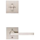 Baldwin Satin Nickel Right Handed Square Single Cylinder Standard C Keyway Deadbolt Handle Set 