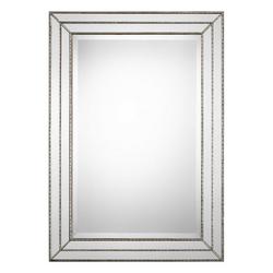 23-17/20 x 33-17/20 in. Beveled Edge Rectangular Mirror in Metallic Silver