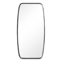 20 x 40 in. Flat Edge Mirror in Antique Silver Leaf
