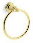 Round Closed Towel Ring in Unlacquered Brass