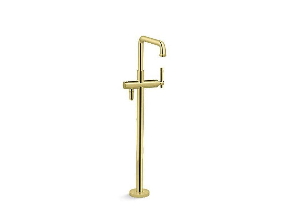 Kallista Unlacquered Brass Single Handle Lever Floor Mount Filler 