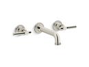 Two Handle Wall Mount Bathroom Sink Faucet in Vibrant® Polished Nickel