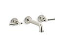 Kallista Vibrant&reg; Polished Nickel Two Handle Wall Mount Bathroom Sink Faucet 