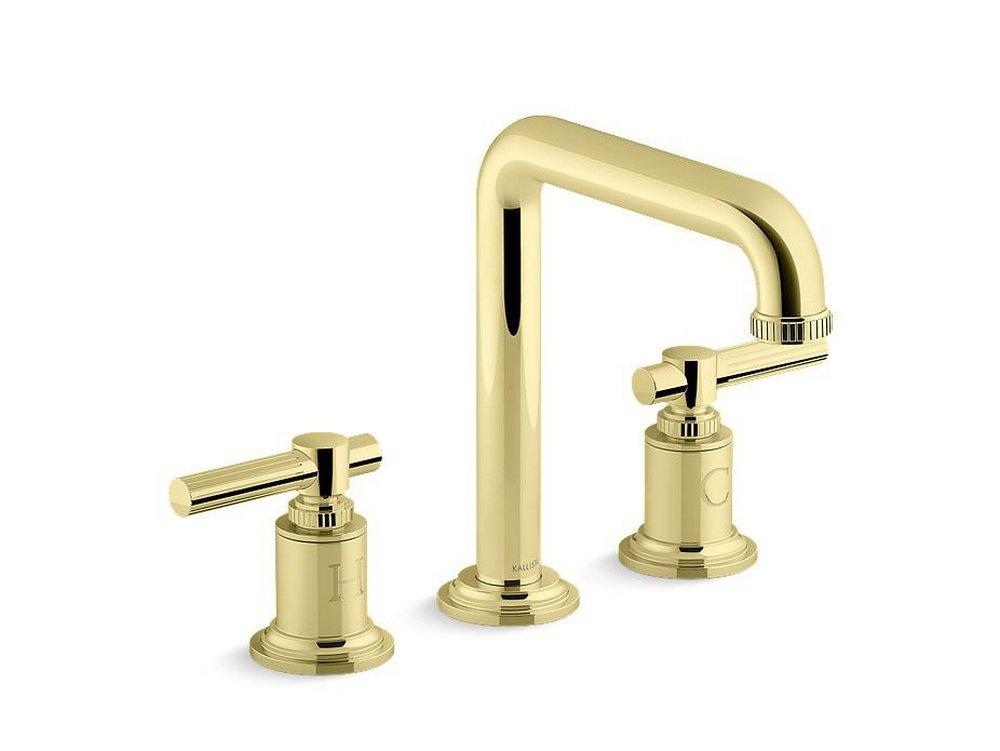 Kallista Unlacquered Brass Two Handle Bathroom Sink Faucet 