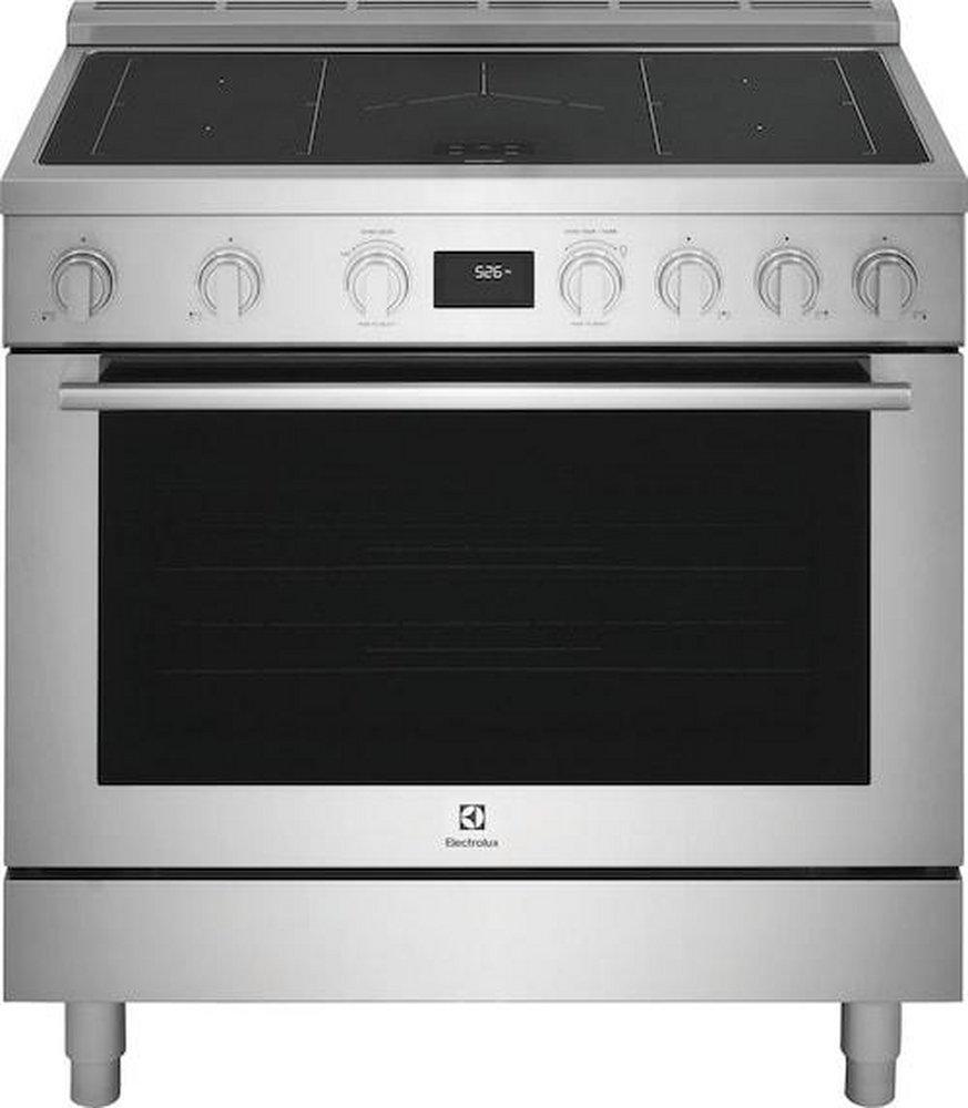 Electrolux Stainless Steel 36-14/25 x 35-47/50 x 24-81/100 in. 4.4 cu. ft. 5-Burner Smoothtop Electric Freestanding Range 