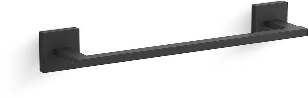 KOHLER Matte Black Towel Bar in Matte Black 