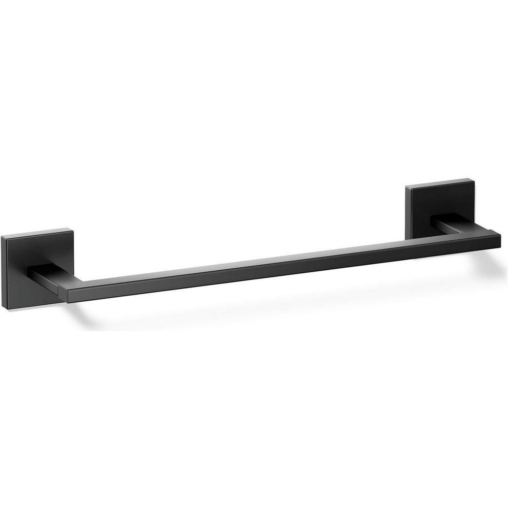 KOHLER Matte Black Towel Bar in Matte Black 