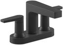 Two Handle Centerset Bathroom Sink Faucet in Matte Black