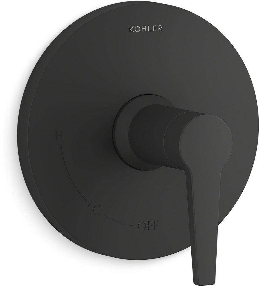 KOHLER Matte Black Metal Valve Trim 