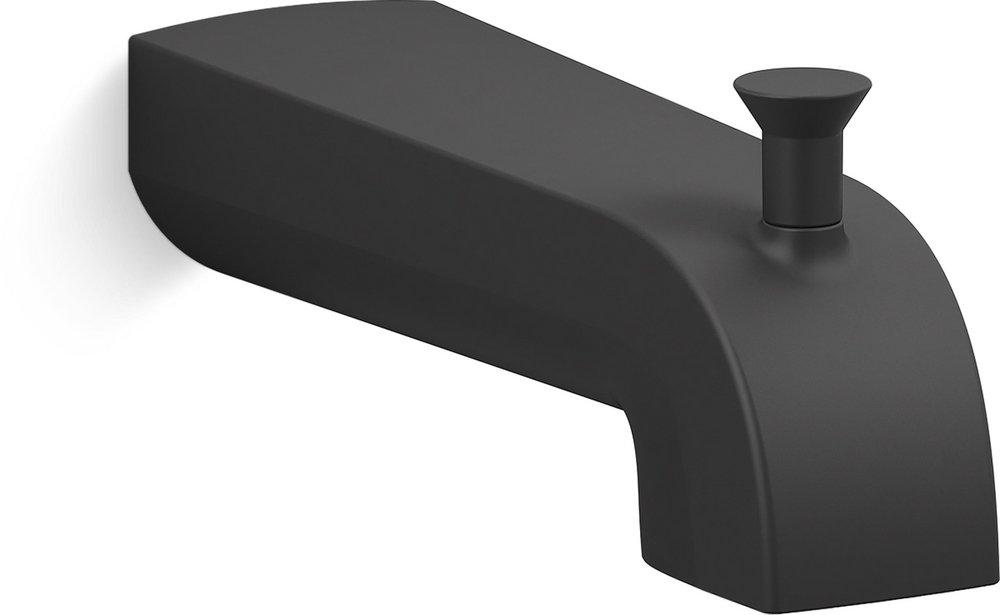 KOHLER Matte Black 1/2 x 6-23/25 in. Slip  and Tub Spout 