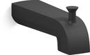 KOHLER Matte Black 1/2 x 6-23/25 in. Slip  and Tub Spout 