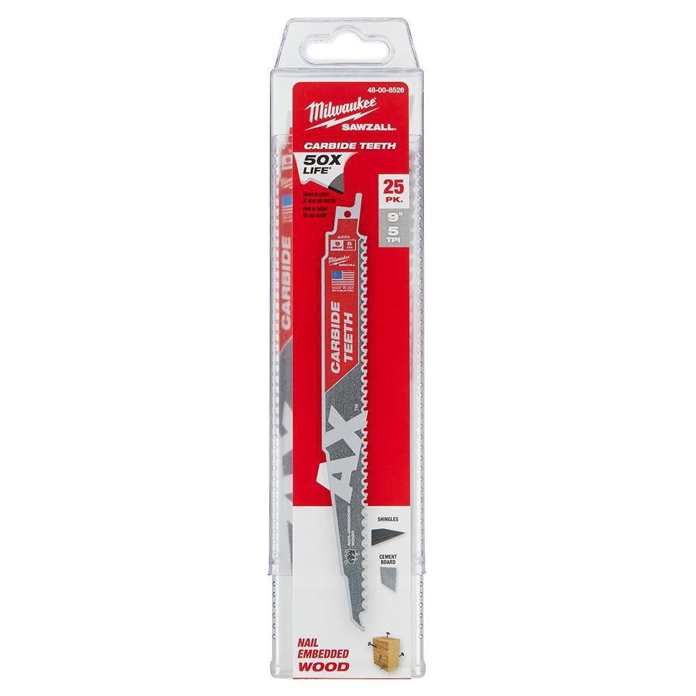 Milwaukee&reg; Silver 9 in. Reciprocating Saw (Pack of 25) 