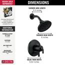 Delta Faucet Matte Black Two Handle Multi Function Shower Faucet (Trim Only) 