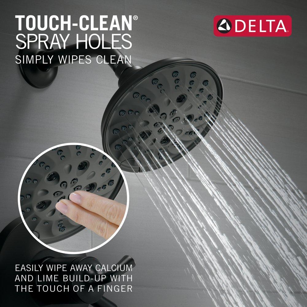 Delta Faucet Matte Black Two Handle Multi Function Shower Faucet (Trim Only) 