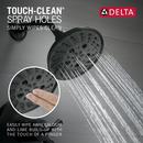 Delta Faucet Matte Black Two Handle Multi Function Shower Faucet (Trim Only) 