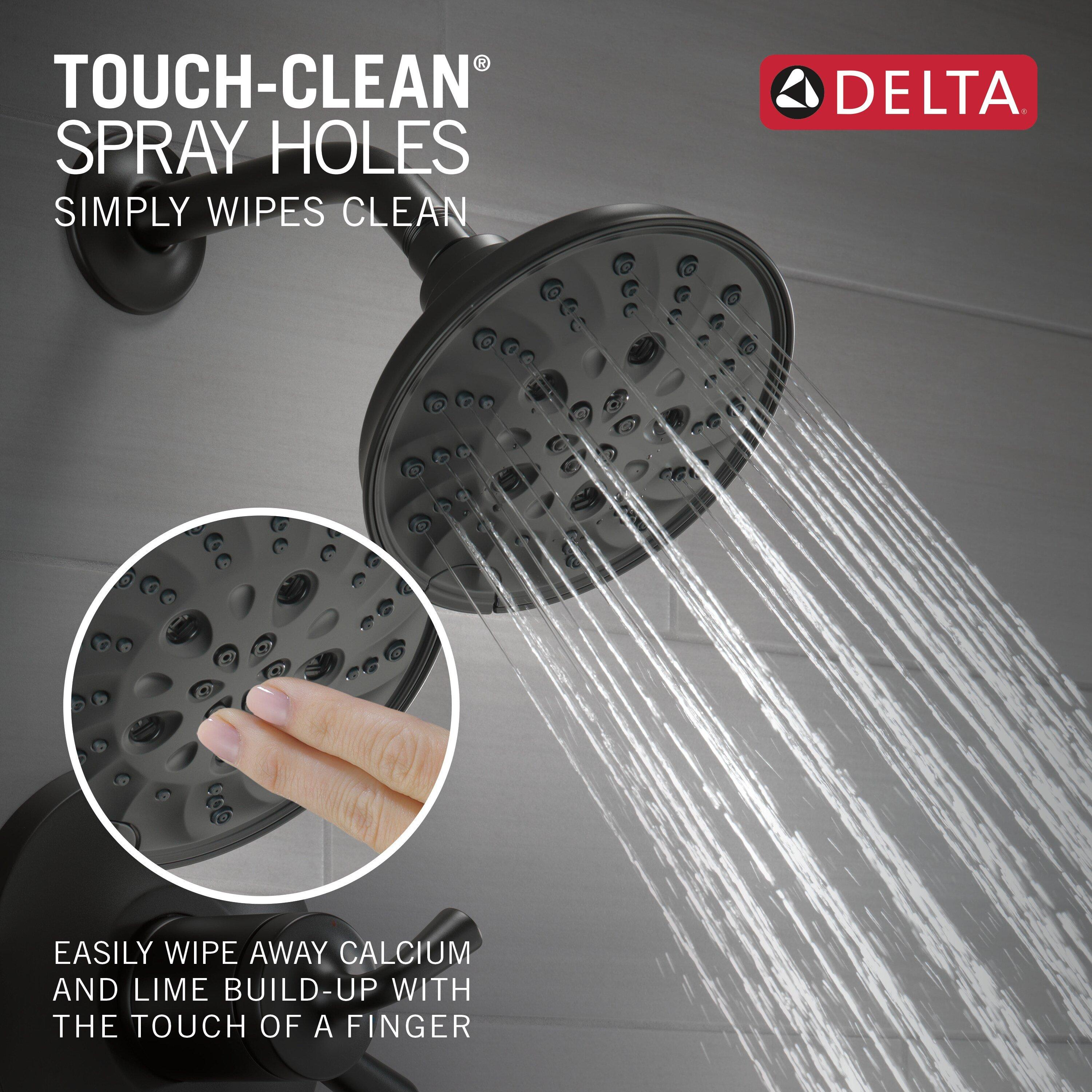 Delta Faucet Matte Black Two Handle Multi Function Shower Faucet (Trim Only) 