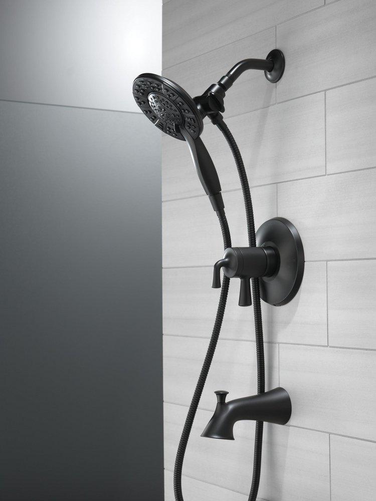 Delta Faucet Matte Black Two Handle Multi Function Bathtub & Shower Faucet (Trim Only) 
