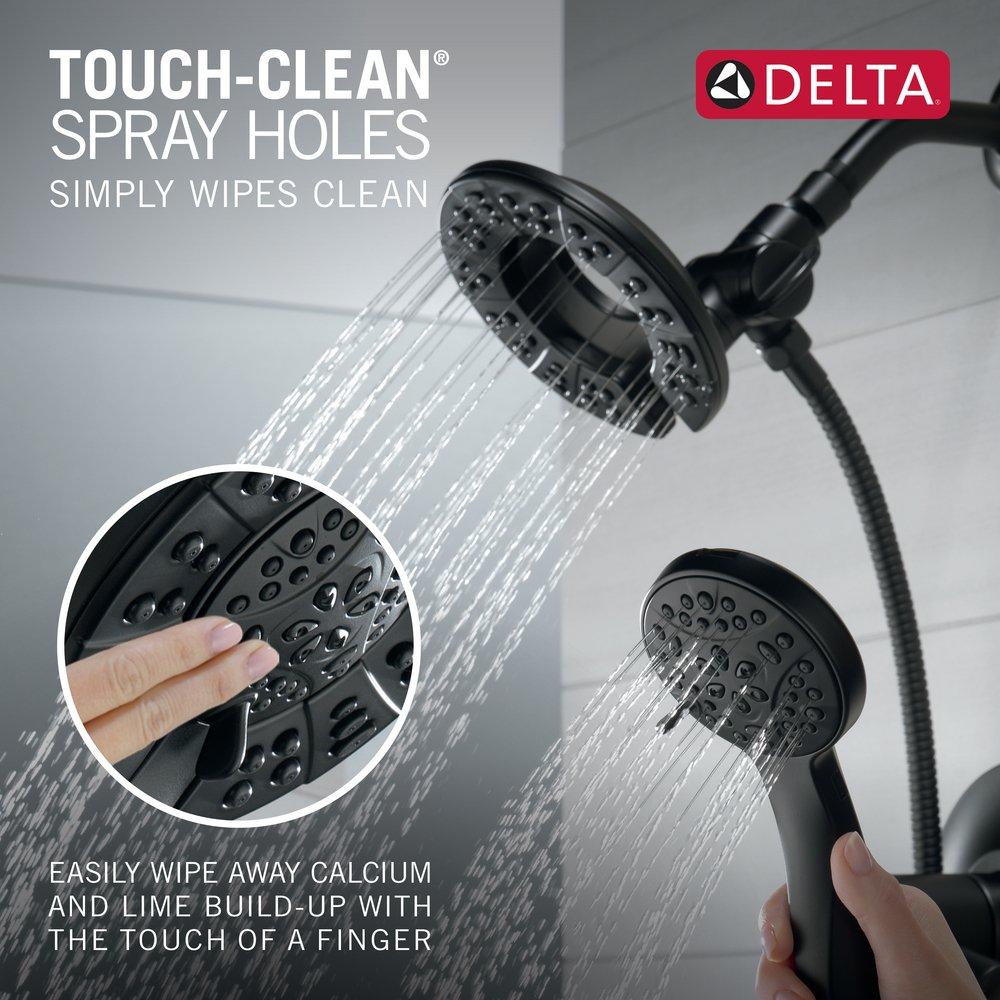 Delta Faucet Matte Black Two Handle Multi Function Bathtub & Shower Faucet (Trim Only) 