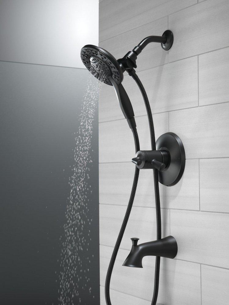 Delta Faucet Matte Black Two Handle Multi Function Bathtub & Shower Faucet (Trim Only) 