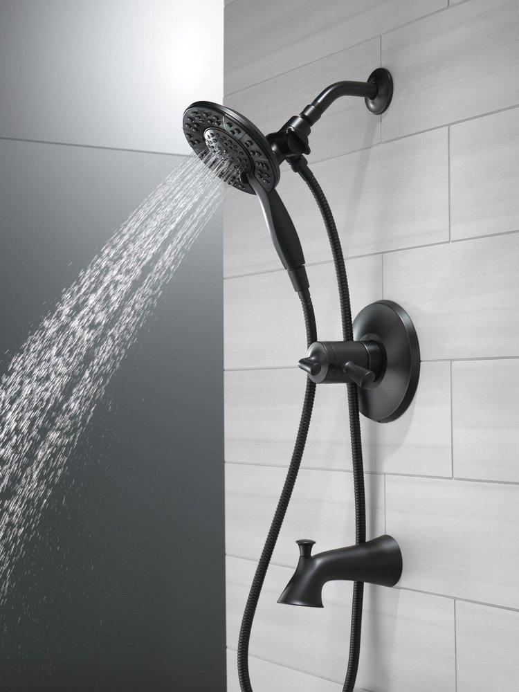 Delta Faucet Matte Black Two Handle Multi Function Bathtub & Shower Faucet (Trim Only) 