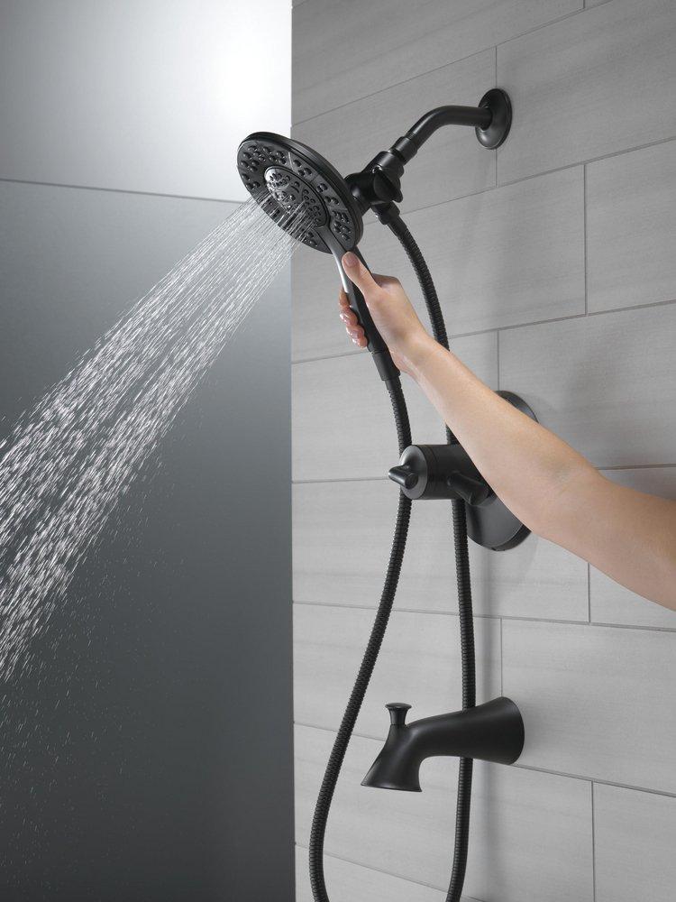 Delta Faucet Matte Black Two Handle Multi Function Bathtub & Shower Faucet (Trim Only) 