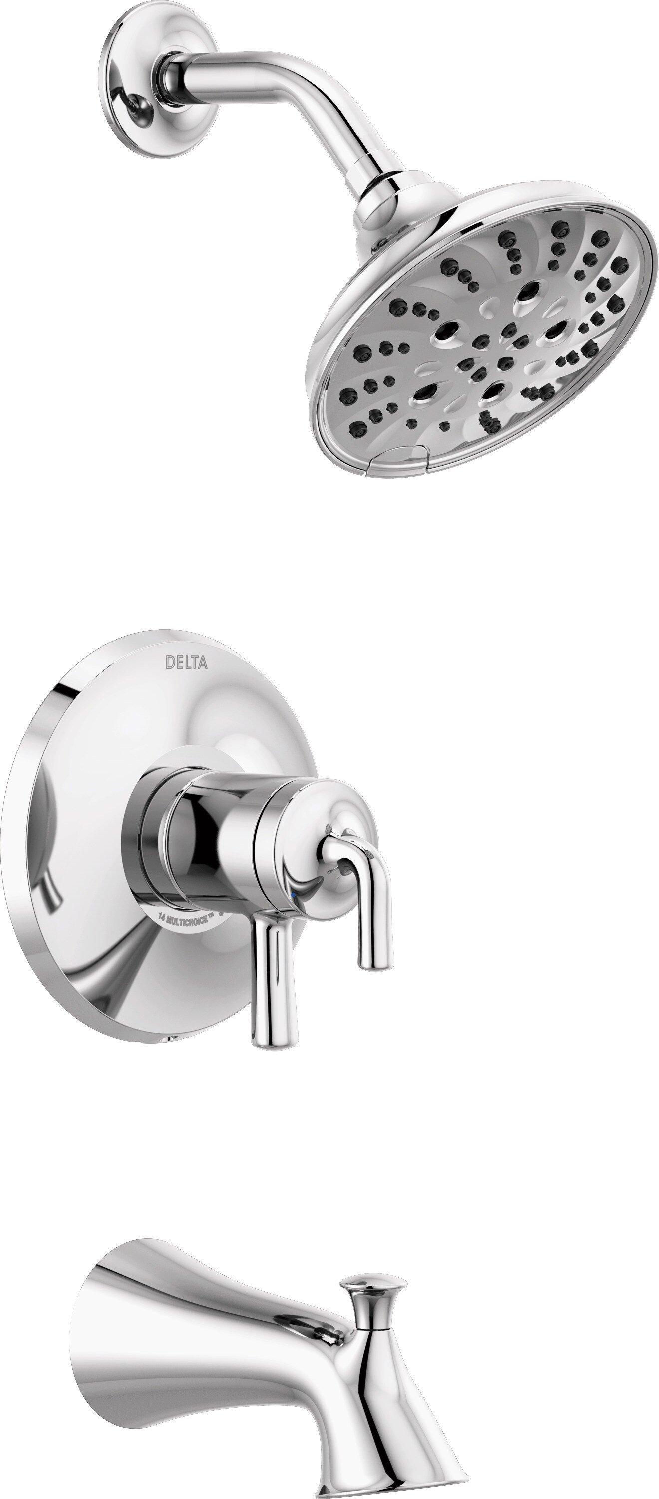 Delta Faucet Chrome Two Handle Multi Function Bathtub & Shower Faucet (Trim Only) 