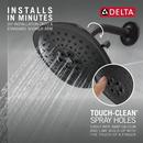 Delta Faucet Matte Black Multi Function Full Body, H2Okinetic&reg; and Pause Showerhead 