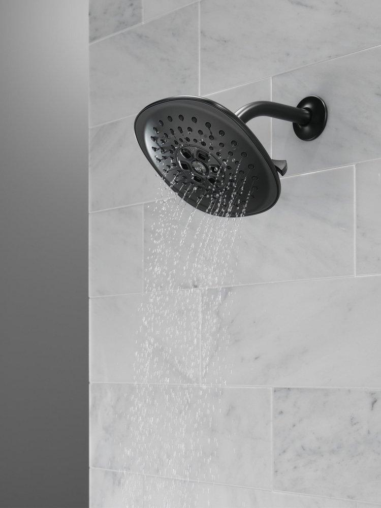 Delta Faucet Matte Black Multi Function Full Body, H2Okinetic&reg; and Pause Showerhead 